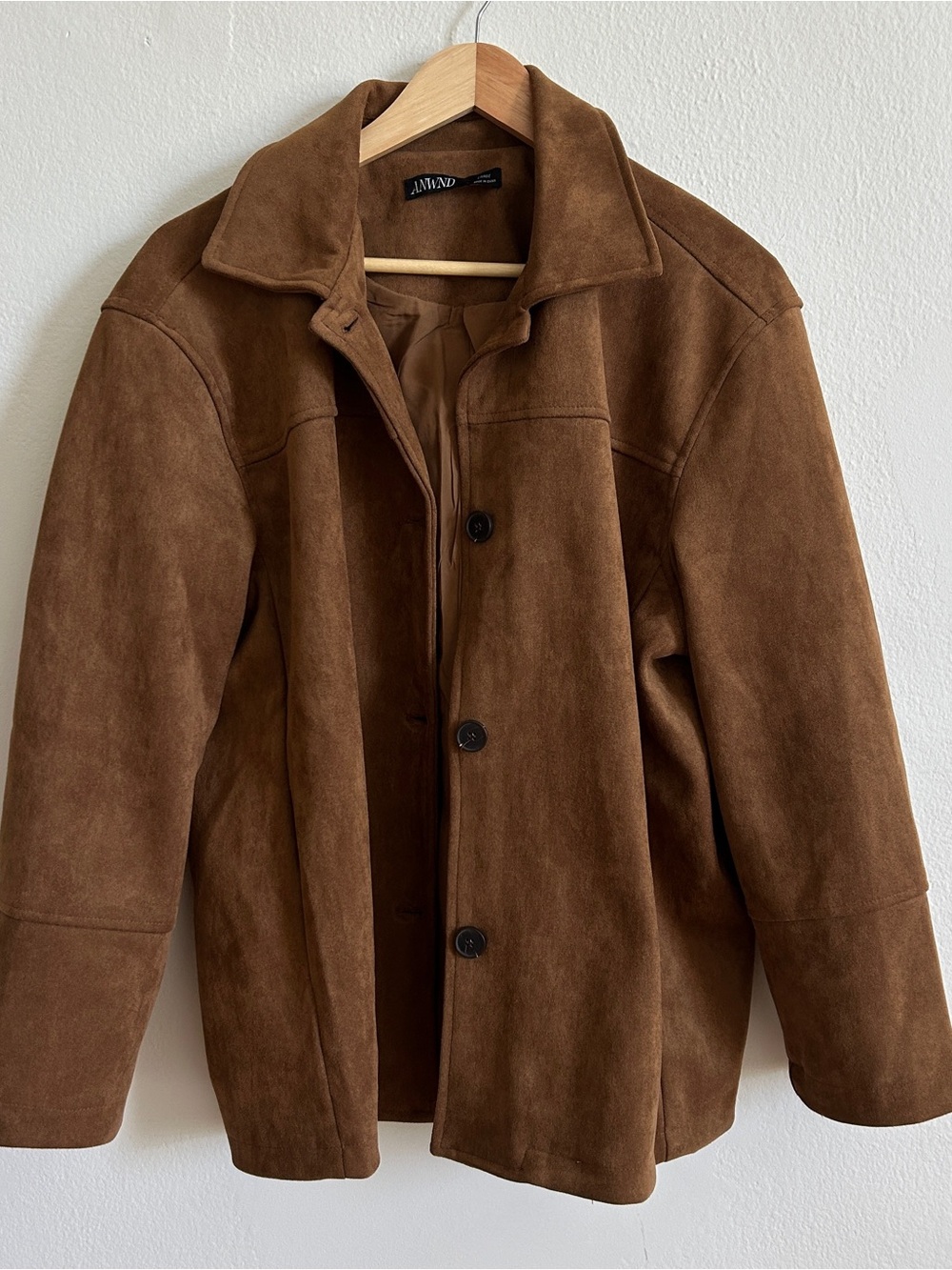 Classic Brown Suede Lightweight Shirt Jacket - Women's Casual Layer - Picture 2 of 9